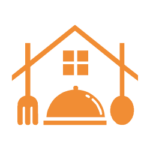 Signet des Osnabrücker Küchenstudios: Haus mit Besteck